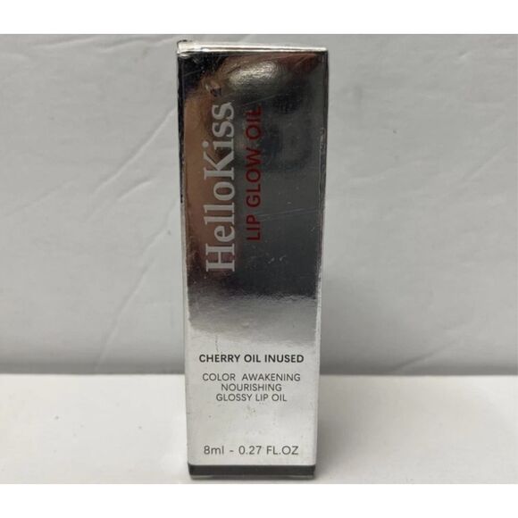 HelloKiss - NWT - Lip Glow Oil/01 Pink/Cherry Oil Infused Color .27 fl oz Sealed - Picture 8 of 9